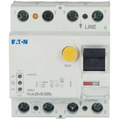 Eaton, Schutzschalter, MOE FRCDM-25/4/03-S/BFQ dig. FI-Schalter 25A 4p 300mA Typ S/BFQ Eaton, Schutzschalter, MOE FRCDM-25/4/03-S/BFQ dig. FI-Schalter 25A 4p 300mA Typ S/BFQ