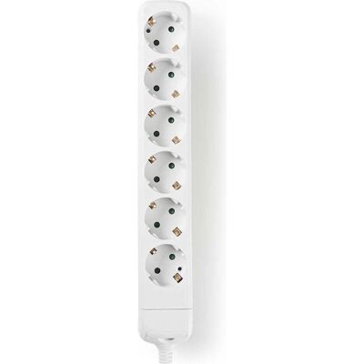 Nedis, Steckdosenleiste, Steckdosenleiste mit Protec Cion 6 Steckdosen, Weiss (6x, CEE 7/7) Nedis, Steckdosenleiste, Steckdosenleiste mit Protec Cion 6 Steckdosen, Weiss (6x, CEE 7/7)