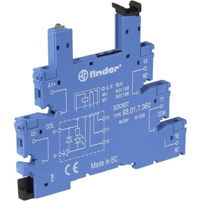 Finder 93.01.8.240 Relaisfassung mit LED und EMV-Filter - Relais Typ Finder 93.01.8.240 Relaisfassung mit LED und EMV-Filter - Relais Typ