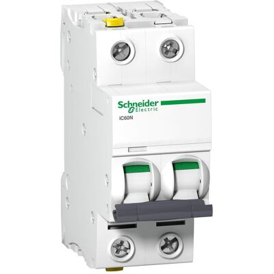 Schneider Electric, Schutzschalter, Acti9 iC60N MCB 2 Pole 6A Curve B Schneider Electric, Schutzschalter, Acti9 iC60N MCB 2 Pole 6A Curve B