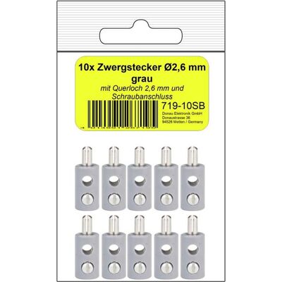 Donau 10 ZWERGSTECKER 2,6mm grau in SB, Elektronikkabel + Stecker, Grau Donau 10 ZWERGSTECKER 2,6mm grau in SB, Elektronikkabel + Stecker, Grau