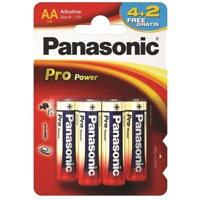 Panasonic Pro Power battery LR6PPG/6B (4+2) (6 Stk., AA), Batterien + Akkus Panasonic Pro Power battery LR6PPG/6B (4+2) (6 Stk., AA), Batterien + Akkus