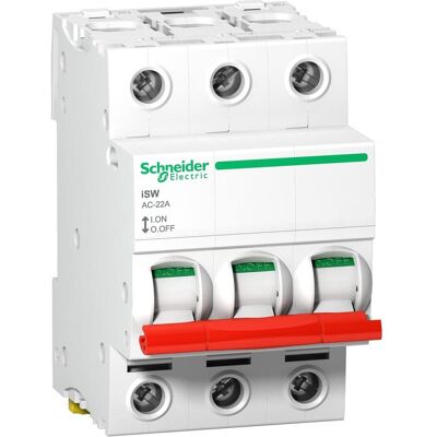 Schneider Electric Lasttrennschalter iSW, Schalter + Taster, Weiss, Rot Schneider Electric Lasttrennschalter iSW, Schalter + Taster, Weiss, Rot