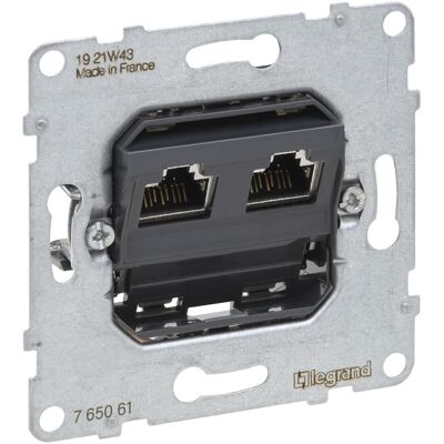 Legrand, Steckdose, SEANO Datendose 2xRJ45, Einsatz, Kat. 6A, UTP, ungeschirmt, 765061 Legrand, Steckdose, SEANO Datendose 2xRJ45, Einsatz, Kat. 6A, UTP, ungeschirmt, 765061
