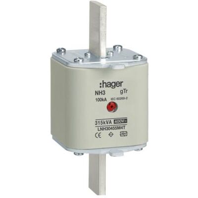 Hager, Sicherung, HAG LNH30455M4T NH-Sicherungseinsatz NH3 gTr 400V 315kVA 455A Mitte-Melder mit M (455 A) Hager, Sicherung, HAG LNH30455M4T NH-Sicherungseinsatz NH3 gTr 400V 315kVA 455A Mitte-Melder mit M (455 A)