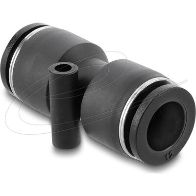 Delock Pneumatik Steckverbinder 12 mm mit Befestigungsloch g, Elektronikkabel + Stecker, Schwarz Delock Pneumatik Steckverbinder 12 mm mit Befestigungsloch g, Elektronikkabel + Stecker, Schwarz