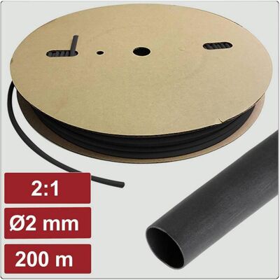 Electronic Garage, Schrumpfschlauch, EG25CA002 Schrumpfschlauch ohne Kleber Schwarz 2 mm 1 mm Schru (200x) Electronic Garage, Schrumpfschlauch, EG25CA002 Schrumpfschlauch ohne Kleber Schwarz 2 mm 1 mm Schru (200x)