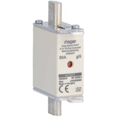 Hager, Sicherung, LNH00080M6 (80 A) Hager, Sicherung, LNH00080M6 (80 A)