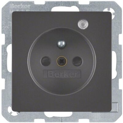 Berker 6765096086 - Anthrazit Steckdose mit LED - Elektrosteckdose Berker 6765096086 - Anthrazit Steckdose mit LED - Elektrosteckdose