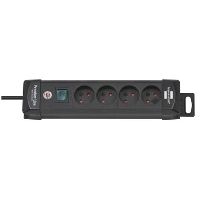 Brennenstuhl Modell - 4-fach Steckdosenleiste - Schwarz Brennenstuhl Modell - 4-fach Steckdosenleiste - Schwarz
