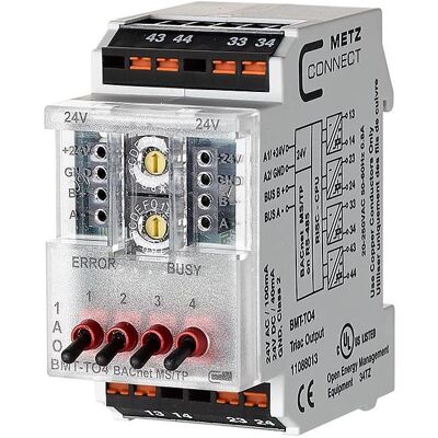 Connect, Aktor, Metz 1108801370 BMT-F-TO4 BACnet MS/TP (Schaltaktor) Connect, Aktor, Metz 1108801370 BMT-F-TO4 BACnet MS/TP (Schaltaktor)
