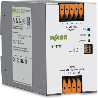 Wago, Systemstromversorgung, Primär getaktete StromversorgungenEPSITRON ECO Power 1-phasig DC24V 20A Wago, Systemstromversorgung, Primär getaktete StromversorgungenEPSITRON ECO Power 1-phasig DC24V 20A
