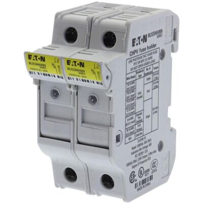Eaton, Sicherung, Sockel für Einsätze 10x38 2P 32A 1000DC (CHPV2IU) (32 A) Eaton, Sicherung, Sockel für Einsätze 10x38 2P 32A 1000DC (CHPV2IU) (32 A)