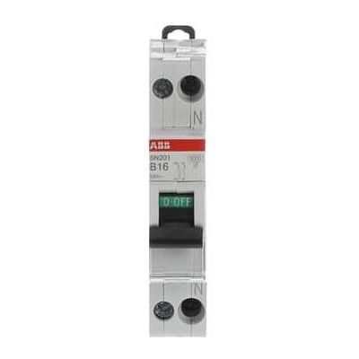 ABB Installatieautomaat 1P+N 6kA 10kA 16A - Elektrotechnische Schaltanlage ABB Installatieautomaat 1P+N 6kA 10kA 16A - Elektrotechnische Schaltanlage