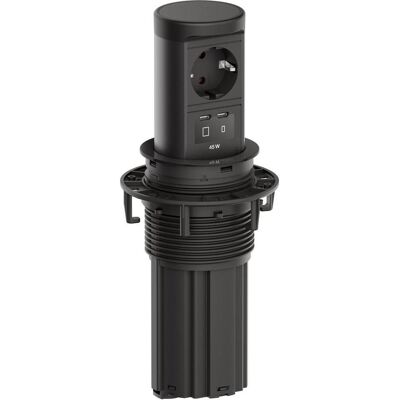 Bachmann, Steckdosenleiste, ELEVATOR 2 versenkbare Einbausteckdose 3-fach, 1x CEE7/3, 2x USB-C, 2m... (3x, CEE 7/3, Typ 13, 2 m) Bachmann, Steckdosenleiste, ELEVATOR 2 versenkbare Einbausteckdose 3-fach, 1x CEE7/3, 2x USB-C, 2m... (3x, CEE 7/3, Typ 13, 2 m)