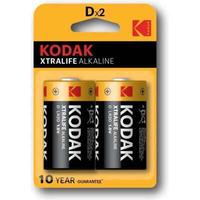 Kodak KDXLR20PB2 - Einwegbatterie - D - Alkali - 1,5 V - 2 Stück(e) - 15500 mAh (2 Stk., D, 15500 mAh), Batterien + Akkus Kodak KDXLR20PB2 - Einwegbatterie - D - Alkali - 1,5 V - 2 Stück(e) - 15500 mAh (2 Stk., D, 15500 mAh), Batterien + Akkus