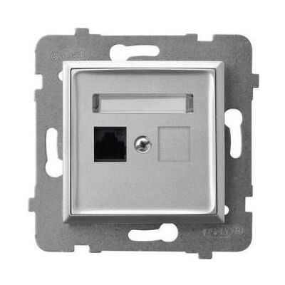 Ospel, Steckdose, ARIA Socket separater Computer, Kat. 5e MMC Silber GPK-1U/K/m/18 Ospel, Steckdose, ARIA Socket separater Computer, Kat. 5e MMC Silber GPK-1U/K/m/18