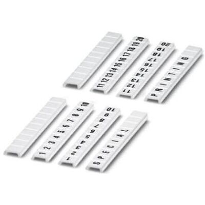 Contact, Etiketten, Phoenix 0808626:0061 - Terminal block markers - 10 Stück(e) - Weiss - 0,49 g Contact, Etiketten, Phoenix 0808626:0061 - Terminal block markers - 10 Stück(e) - Weiss - 0,49 g