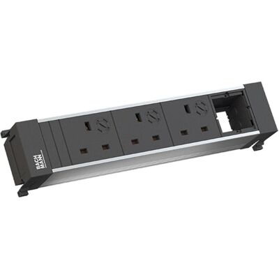 Bachmann, Steckdosenleiste, 916.0520 Power Frame 3xUK 1xABD (3x, BS 1363) Bachmann, Steckdosenleiste, 916.0520 Power Frame 3xUK 1xABD (3x, BS 1363)