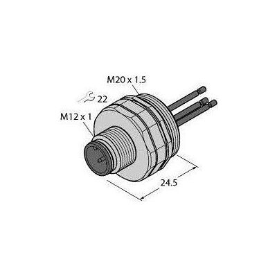 Turck Zubehör fuer Aktuator-/Sensorleitungen Flanschstecker mit Litzen EC-FSDE3-0, Elektronikkabel + Stecker Turck Zubehör fuer Aktuator-/Sensorleitungen Flanschstecker mit Litzen EC-FSDE3-0, Elektronikkabel + Stecker