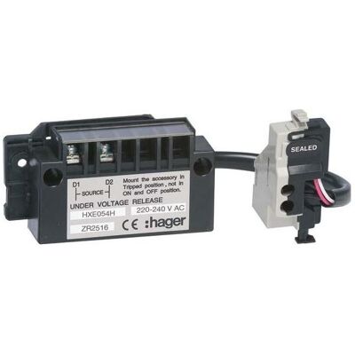 Hager - HXE054H - 3P 220-240V - Undervoltage release Hager - HXE054H - 3P 220-240V - Undervoltage release