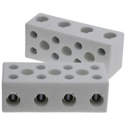 RS PRO CERAMIC TERMINAL BLOCKS, 16 MM2,4 POLES, Elektronikkabel + Stecker, Weiss RS PRO CERAMIC TERMINAL BLOCKS, 16 MM2,4 POLES, Elektronikkabel + Stecker, Weiss