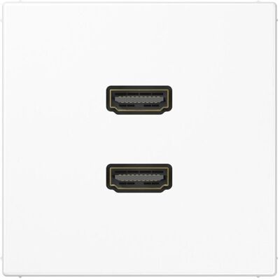 Jung LS 1133 WW - Multimedia-Wandplatte - 2 HDMI - Weiß Glänzend Jung LS 1133 WW - Multimedia-Wandplatte - 2 HDMI - Weiß Glänzend