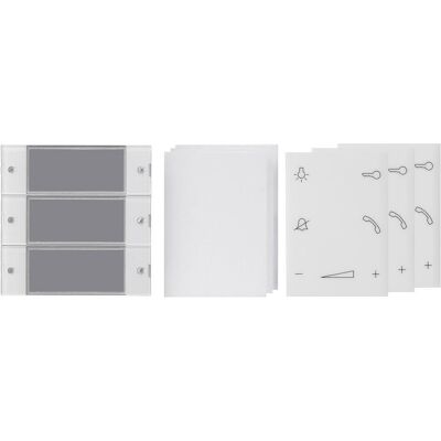 Gira, Zubehör Schalterprogramm, Wippenset 3f Wohnungsstation System 55 850400 Gira, Zubehör Schalterprogramm, Wippenset 3f Wohnungsstation System 55 850400