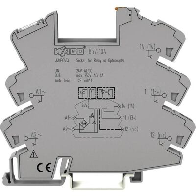 Wago, Zubehör Steuerungstechnik, 857-104 Relaissockel (B x H x T) 6 x 81 x 94 mm 1 St. (Relaissockel) Wago, Zubehör Steuerungstechnik, 857-104 Relaissockel (B x H x T) 6 x 81 x 94 mm 1 St. (Relaissockel)