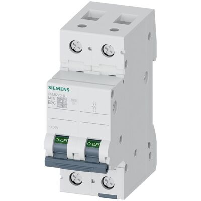 Siemens 5SL6220-6 Leitungsschutzschalter - 2P, 20A, 400V Siemens 5SL6220-6 Leitungsschutzschalter - 2P, 20A, 400V