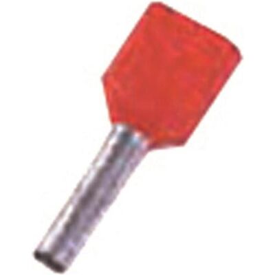 Intercable, Kabelverbindung, Zwillings- ICIAE110Z aderendhülse 2x1qmm 10mm verzinnt rot Intercable, Kabelverbindung, Zwillings- ICIAE110Z aderendhülse 2x1qmm 10mm verzinnt rot