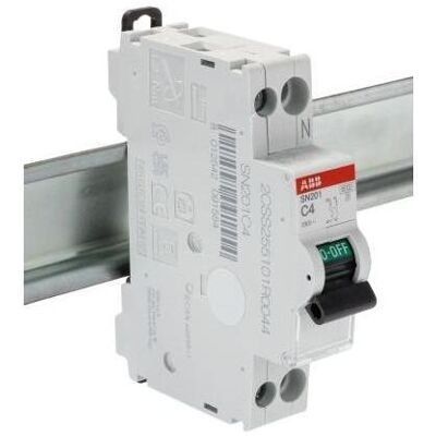 ABB, Schutzschalter, SN201-C4 SN201-C4 Sicherungsautomat C-Char., 6 kA, 4 A, 1P+N Neutralleiter r ABB, Schutzschalter, SN201-C4 SN201-C4 Sicherungsautomat C-Char., 6 kA, 4 A, 1P+N Neutralleiter r
