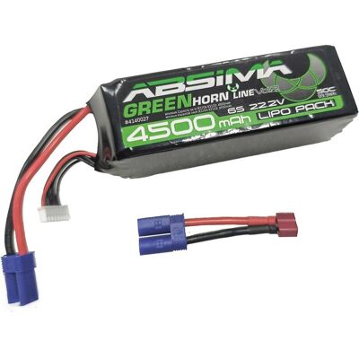 Absima Greenhorn Vol.2 LiPo 6S 22,2V-50C 4500 SC (EC5/T-Plug) (4500 mAh, 22.20 V) Absima Greenhorn Vol.2 LiPo 6S 22,2V-50C 4500 SC (EC5/T-Plug) (4500 mAh, 22.20 V)
