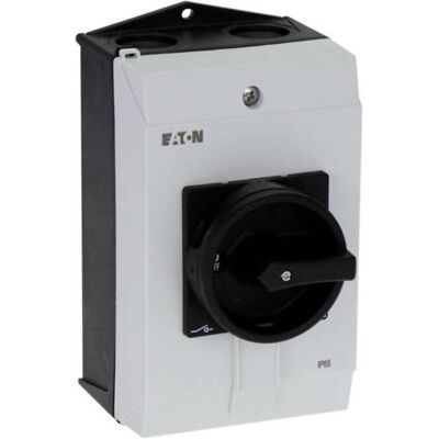 Eaton, Systemstromversorgung, P1-40/I2/SVB-SW/N EIN-AUS-Schalter mit NOT-Aus-Schalter, verriegelbar 40A 690V 1 x 90° Grau Eaton, Systemstromversorgung, P1-40/I2/SVB-SW/N EIN-AUS-Schalter mit NOT-Aus-Schalter, verriegelbar 40A 690V 1 x 90° Grau