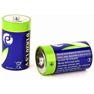 Energenie Bateria alkaliczna Gembird LR20 (typ D), 1.5V, 2 sztuki (2 Stk., D), Batterien + Akkus Energenie Bateria alkaliczna Gembird LR20 (typ D), 1.5V, 2 sztuki (2 Stk., D), Batterien + Akkus