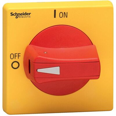 Schneider TeSys VLS Drehgriff, IEC IP65 und NEMA in Rot / Gelb VLSH2H5RD, Schalter + Taster, Gelb, Rot Schneider TeSys VLS Drehgriff, IEC IP65 und NEMA in Rot / Gelb VLSH2H5RD, Schalter + Taster, Gelb, Rot