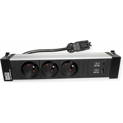 Bachmann, Steckdosenleiste, POWER FRAME M 3xUTE 916.5261xUSB A&C 22W 0,2m GST18 (3x, CEE 7/3, CEE 7/5) Bachmann, Steckdosenleiste, POWER FRAME M 3xUTE 916.5261xUSB A&C 22W 0,2m GST18 (3x, CEE 7/3, CEE 7/5)