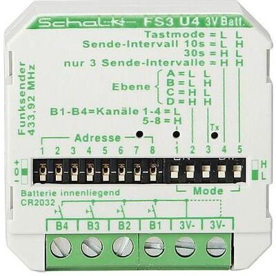Schalk, Zubehör Schalterprogramm, FS3 U4 (3V DC) Schalk, Zubehör Schalterprogramm, FS3 U4 (3V DC)