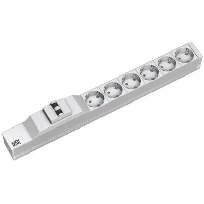 Bachmann 333.412 6AC Steckdosenleiste - 1U Aluminium Bachmann 333.412 6AC Steckdosenleiste - 1U Aluminium