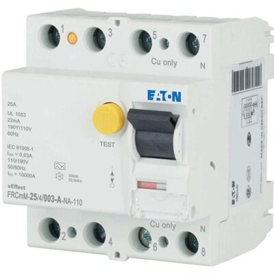 Eaton, Schutzschalter, FI-Schalter, 25A, 4p, 30mA, Typ A 167699 Eaton, Schutzschalter, FI-Schalter, 25A, 4p, 30mA, Typ A 167699