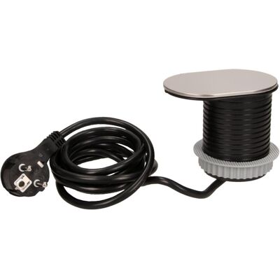 Orno, Steckdosenleiste, Möbelsteckdose?6cm, in die Tischplatte eingelassen mit Schiebedeckel, USB-Ladegerät und 1,9m Kabel (USB-A, 1.90 m) Orno, Steckdosenleiste, Möbelsteckdose?6cm, in die Tischplatte eingelassen mit Schiebedeckel, USB-Ladegerät und 1,9m Kabel (USB-A, 1.90 m)