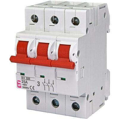 Eti, Systemstromversorgung, Polam Modularer Lasttrennschalter SV325 3P 25A - 002423322 Eti, Systemstromversorgung, Polam Modularer Lasttrennschalter SV325 3P 25A - 002423322