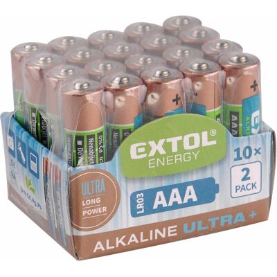 Extol Alkaline-Batterien ENERGY ULTRA +, 20 Stück, 1,5V AA (LR6) (20 Stk., AA), Batterien + Akkus Extol Alkaline-Batterien ENERGY ULTRA +, 20 Stück, 1,5V AA (LR6) (20 Stk., AA), Batterien + Akkus