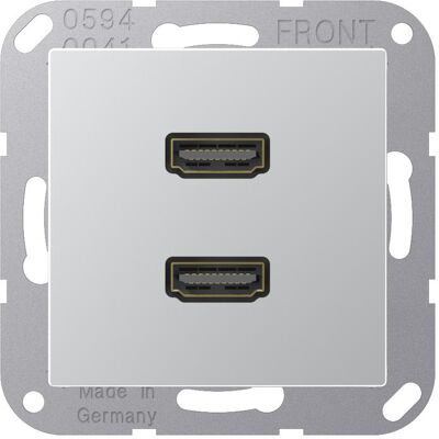 JUNG MAA1133AL - HDMI-Aufputzdose - 2 Anschlüsse - Bruchsicher JUNG MAA1133AL - HDMI-Aufputzdose - 2 Anschlüsse - Bruchsicher