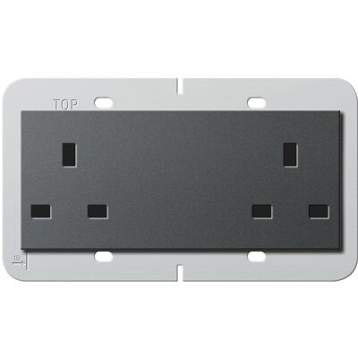 Gira, Steckdose, 2f-Steckd. BS 13 A SH System 55 BS 80 278228 Gira, Steckdose, 2f-Steckd. BS 13 A SH System 55 BS 80 278228