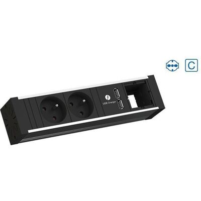 Bachmann, Steckdosenleiste, VENID 2xCEE7/3 2xIT 1xCM Strom 0,2m GST 18 schwarz 936.012 (4x, CEE 7/3, CEI 23) Bachmann, Steckdosenleiste, VENID 2xCEE7/3 2xIT 1xCM Strom 0,2m GST 18 schwarz 936.012 (4x, CEE 7/3, CEI 23)
