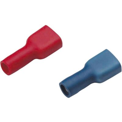 Cimco, Kabelverbindung, Flachsteckhülsen, vollisoliert, rot, 6,3 x 0,8 mm Cimco, Kabelverbindung, Flachsteckhülsen, vollisoliert, rot, 6,3 x 0,8 mm