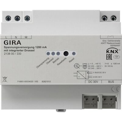 Gira 213800 KNX Spannungsversorgung 1280mA - Stromversorgung Gira 213800 KNX Spannungsversorgung 1280mA - Stromversorgung