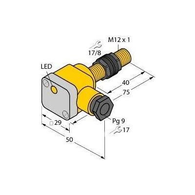 Turk Sensor,ind.,M12x1 DC,pnp,no,sn=5mm,nb Ni5-P12SK-AP6X (Sensor), Elektronikmodul Turk Sensor,ind.,M12x1 DC,pnp,no,sn=5mm,nb Ni5-P12SK-AP6X (Sensor), Elektronikmodul