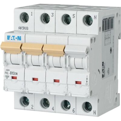 Eaton, Schutzschalter, MOE PXL-C13/3N LS-Schalter 13A 3+N-p C-Char Eaton, Schutzschalter, MOE PXL-C13/3N LS-Schalter 13A 3+N-p C-Char